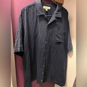Men’s black 3XLT Tommy Bahama 100% silk button down